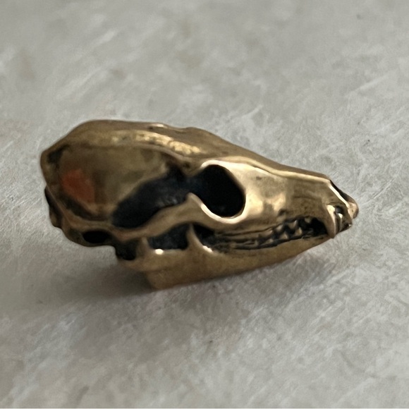 Bronze wolf skull pendant - Picture 2 of 6